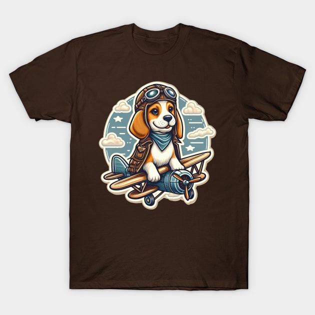 Beagle Pilot T-Shirt by k9-tee